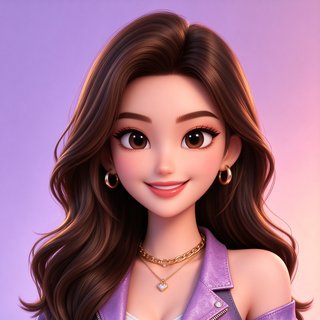 视频交友模特网红人群3D卡通头像